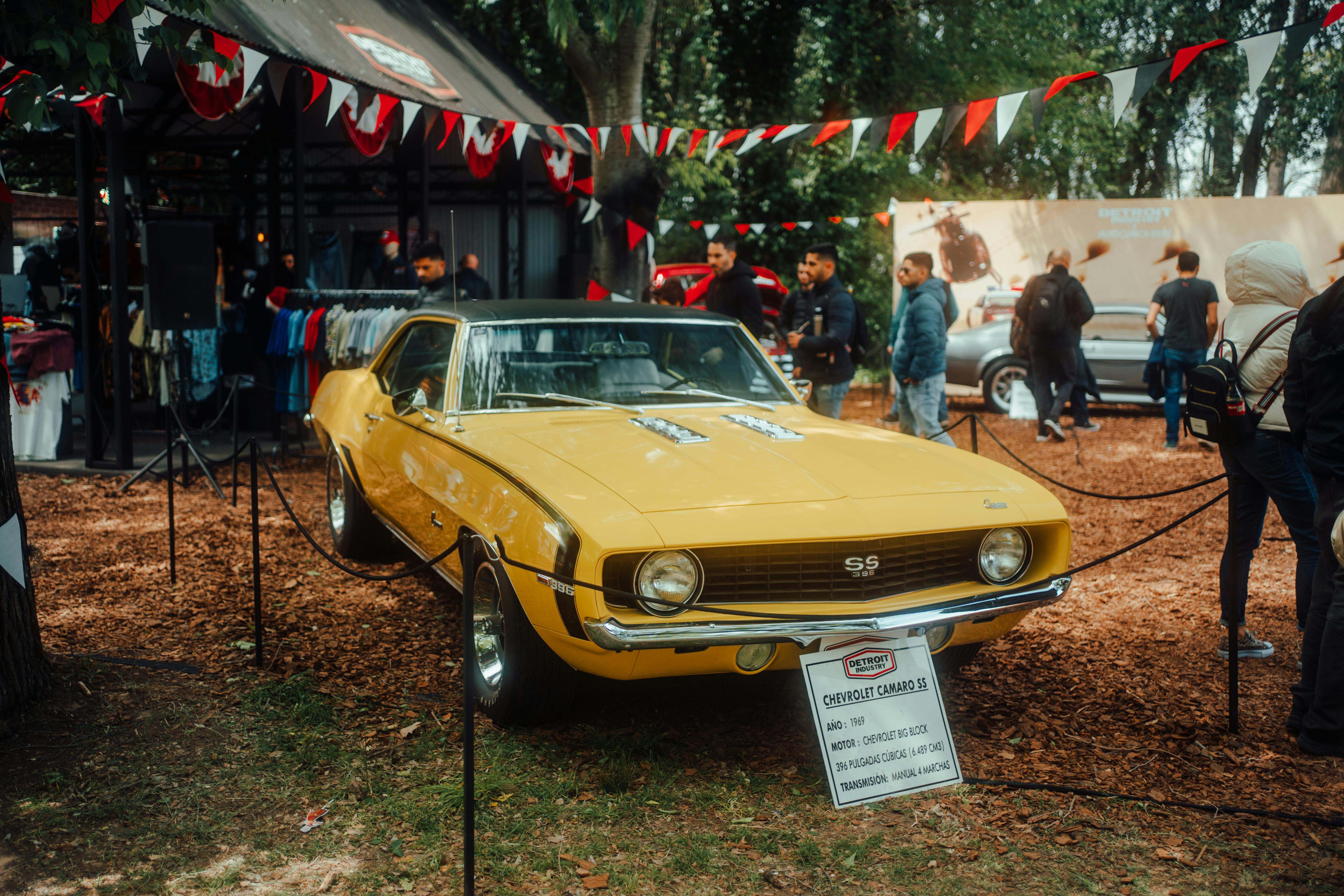 First Generation Chevrolet Camaro SS at a Car Show
                
